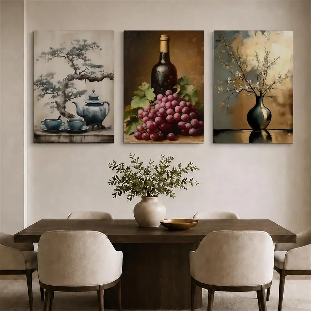 Lemon Olive Still Life Framed Wall Painting Ready to Hang Canvas Art Poster for Living Room Bedroom Home Decor Decals