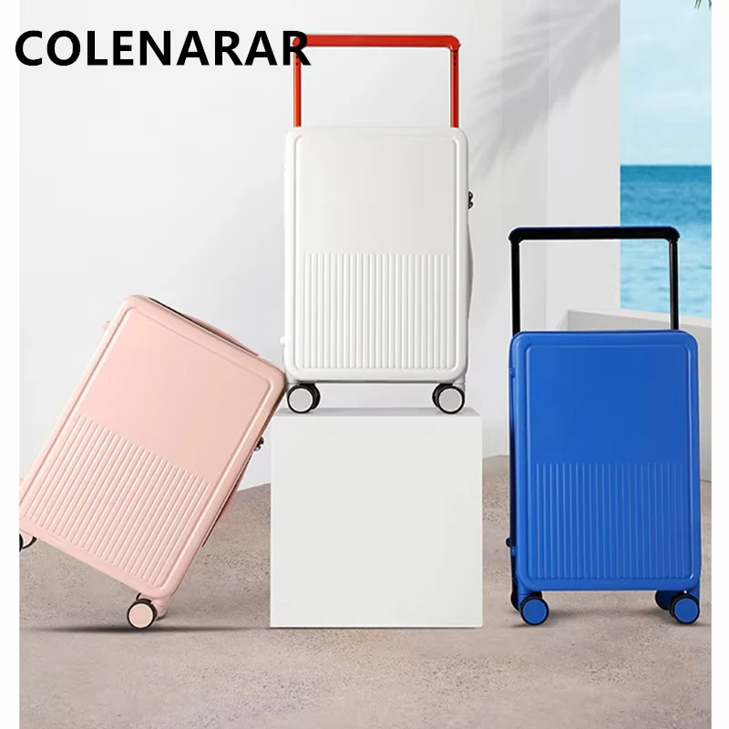 COLENARA USB Charging Suitcase Multifunctional 20-inch Boarding Box Large Capacity 24