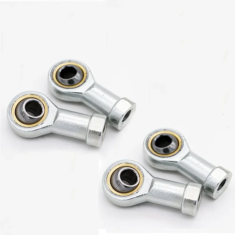 4-Pcs High-Quality Steel Rod End Ball Bearings, Joint Rod Eyebolt Internal Thread Left/Right Hand Bearings, 5mm-12mm Sizes,