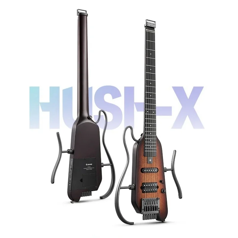 Headless Silent Electric Guitar Professional Travel Mahogany 2 Colors Sunset Play in Everywhere Smart Guitarra