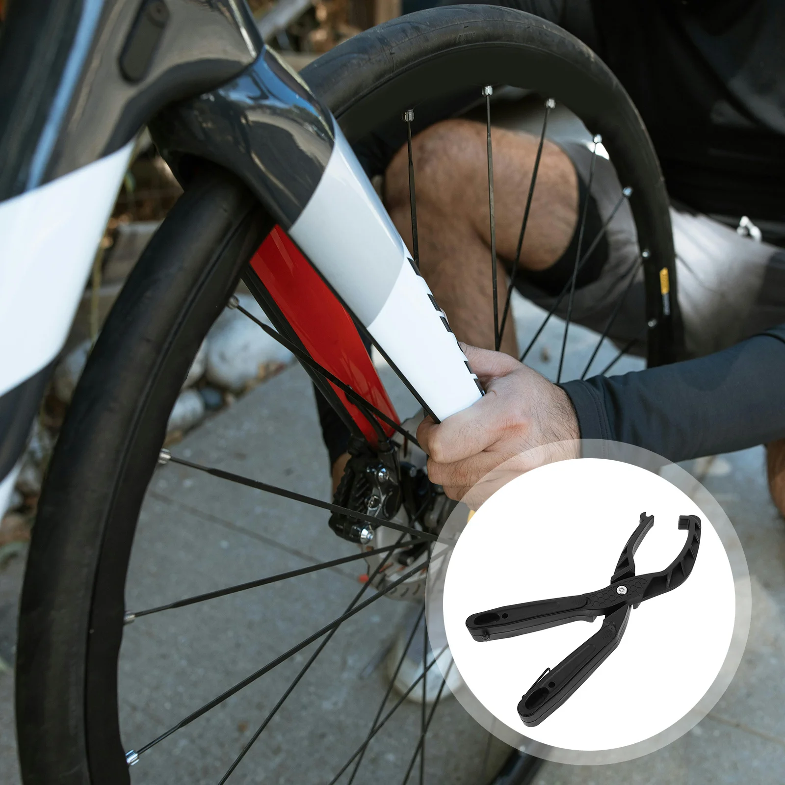 

1 set Bicycle Tire Bead Seating Tool Portable Bike Repair Lever Quick Tire Installation Removal Cycling Maintenance Kit Road