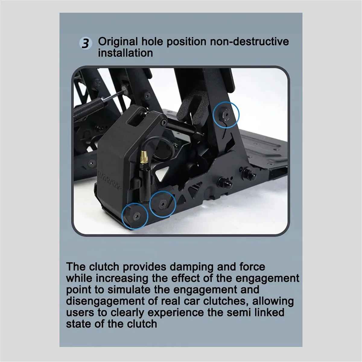 A07R Pedal Hydraulic Damper Mod for MOZA SRP LITE/ R5 SRP / R9 Pedal Modification Style: Throttle