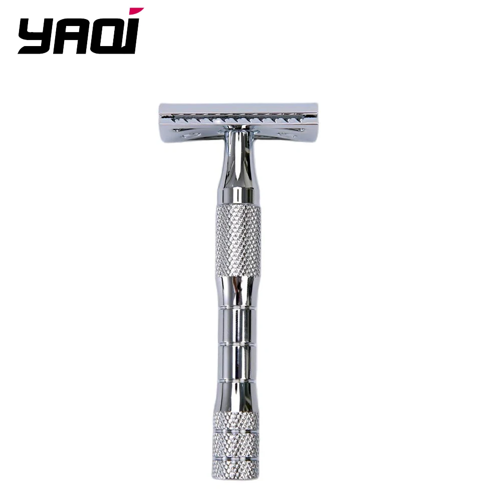 YAQI Chrome Color Stainless Steel Handle 3 pcs Mens Safety Razor