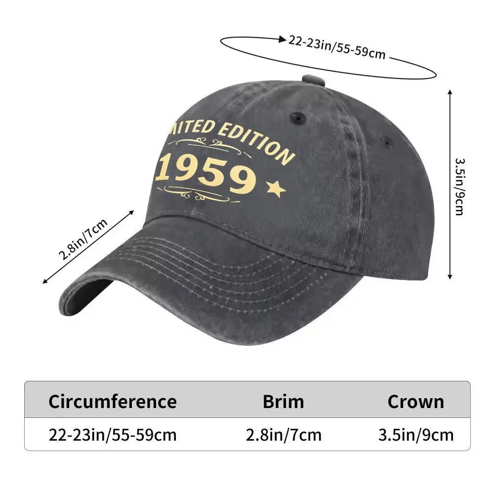 1pc 1959 Limited Edition Baseball Cap | Lightweight, Adjustable Design, Multi-Color Options, Unisex, Fashionable Casual Style, S
