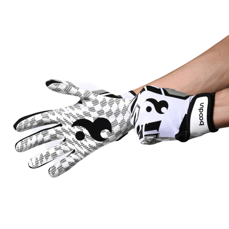 Football Gloves Form Fitting Spandex Fabric Adjustable Wristband Adult & Youth Size Non-Slip Grip Tight Sports Glove