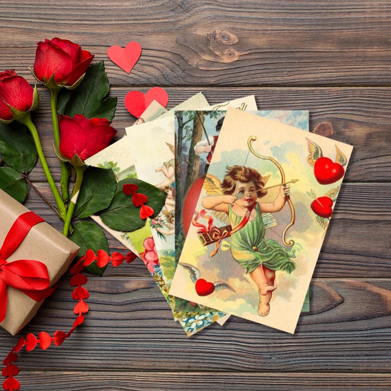 24pcs Vintage Valentine's Day Card with Envelopes Retro Victorian Valentine Greeting Cards Couple Love Postcard for Wedding Gift