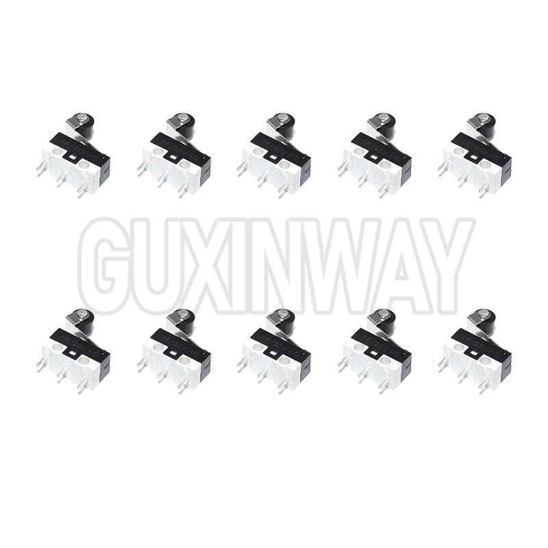 10PCS Saklar Limit Mikro SPDT 3Pin Tuas Panjang 12X6X6MM Saklar Tombol Tekan Momentary 1A 125V AC Saklar Mouse