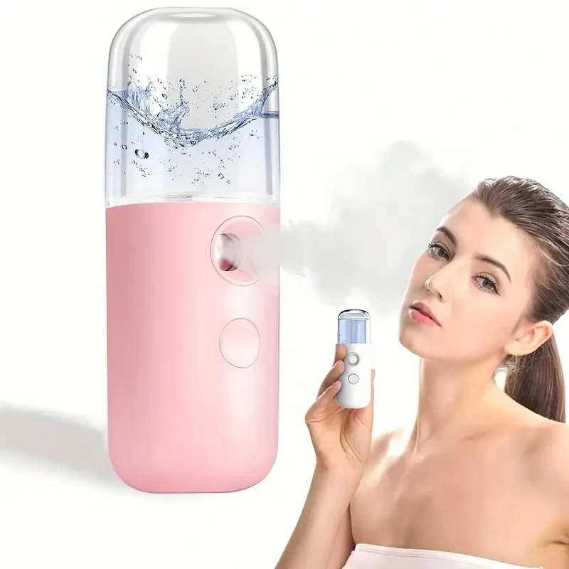 

30ML Mini Facial Steamer Personal Nano Sprayer USB Nebulizer Humidifier Moisturizing Hydrating Women Beauty Skin Care Tool