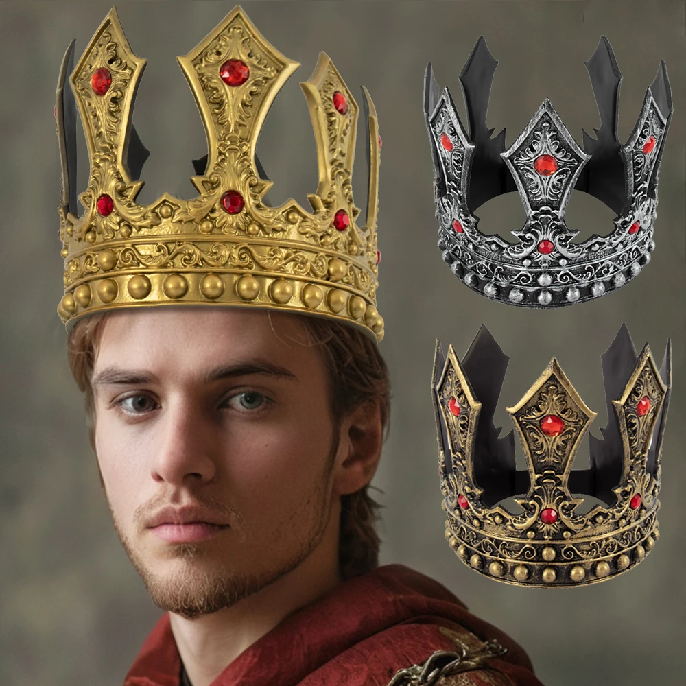 

Royal Crowns Cosplay King Queen Crowns Princess Tiara Halloween Party Costumes Accessories Xmas Masquerade Headwear Fancy Dress