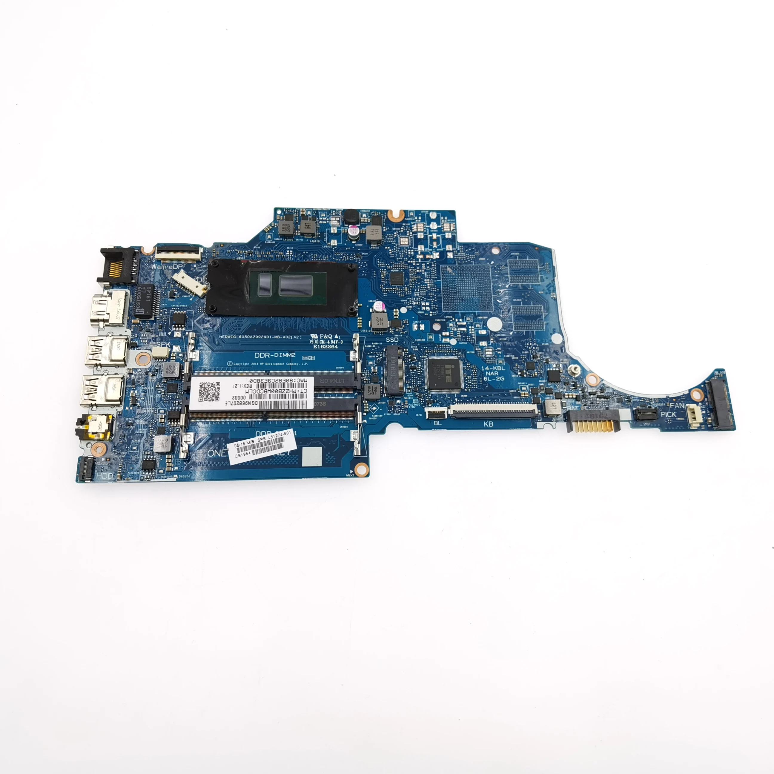 Imagem -05 - Placa-mãe Portátil para hp Cpu 6050a2977601-mb-a01 6050a2992901-mb-a02 14-ck 14-cf 240 g7 L51274601 4417u i3 i5 I77th 8ª Geração