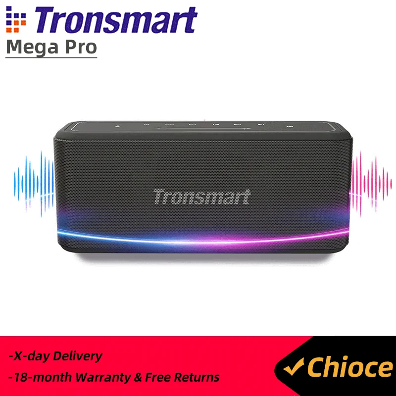 Tronsmart Mega Pro Bluetooth Speaker 60W Home Portable Speaker with Enhanced Bass, NFC,IPX5 Waterproof,Voice Assistant