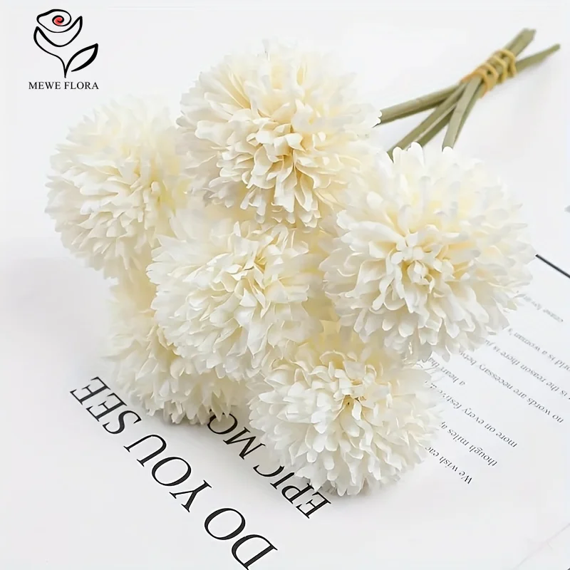 

10pcs Hydrangea Artificial Flowers Fake Chrysanthemum Ball Home Room Vase Decoration Simulation Hydrangeas Bridal Wedding Decor