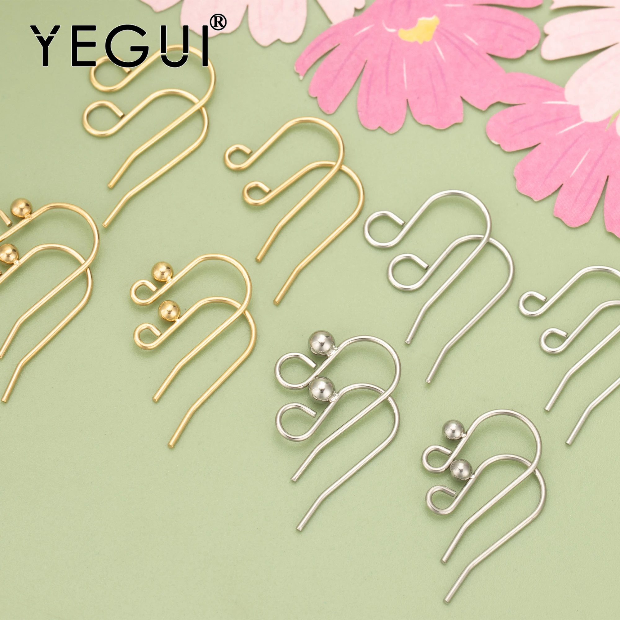 

YEGUI MC43,jewelry accessories,316L stainless steel,nickel free,hand made,connector hook,jewelry making,diy earrings,10pcs/lot