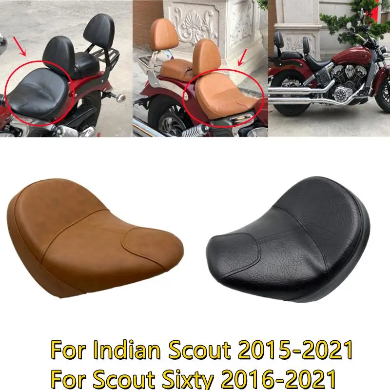 

Motorcycle Leather Driver Front Solo Pillion Durable Seat Rider Cushion Saddle for Indian Scout 2015-2021 Scout Sixty 2016-2021