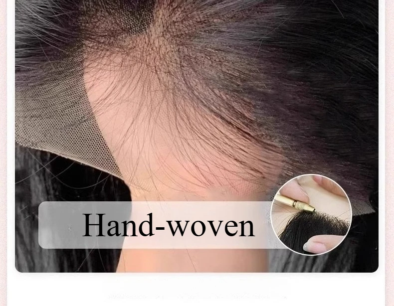 Peças de peruca superior para mulheres fechamento sintético casual levantamento de cabelo tecido à mão renda meio divisão franja para substituição de cabelo