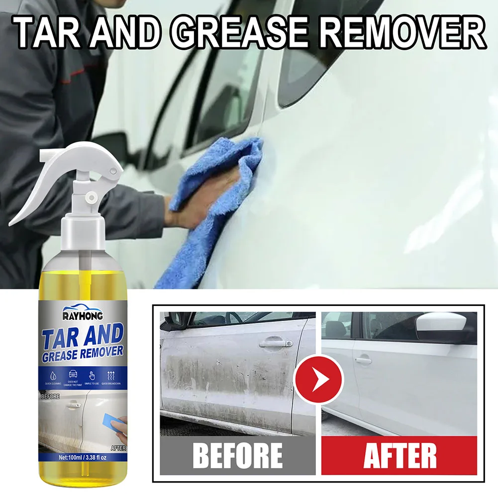 Spray Greases Degreaser Cleaner Car Oil Tar Grease Remover Solvent Based Formula Kitchen Home Dilute Dirt for Wash Maintenance