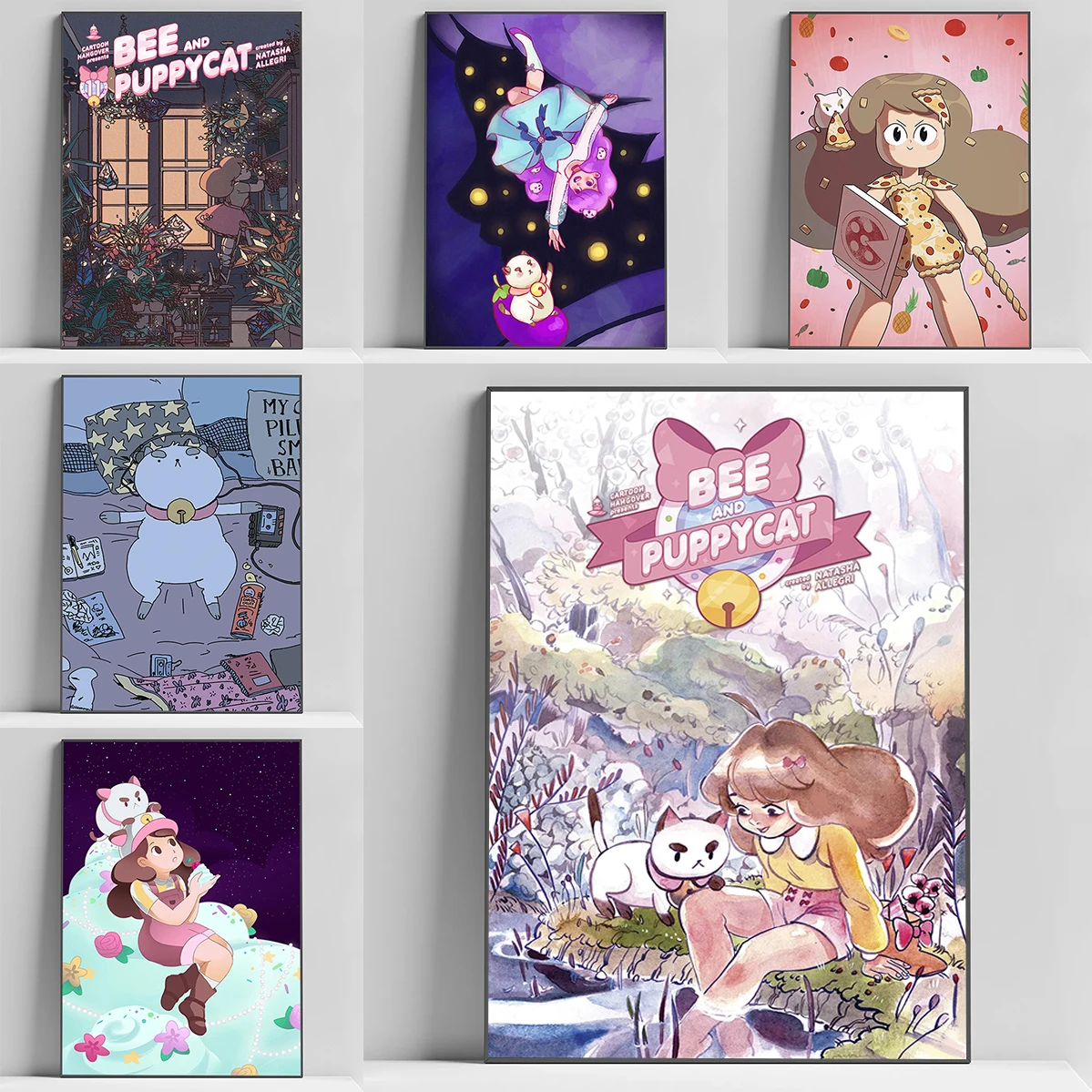 

Bee and PuppyCat Cartoon Poster Decorative Pictures for Living Room Decor Home Decorations Wall Art Posters Paintings Decoration