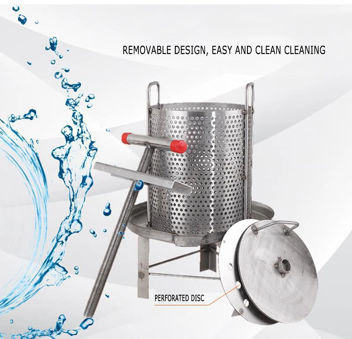 Extractor de miel BEIJIAMEI, separador de miel de acero inoxidable grueso a prueba de herrumbre, prensa de miel Manual para el hogar para abejas