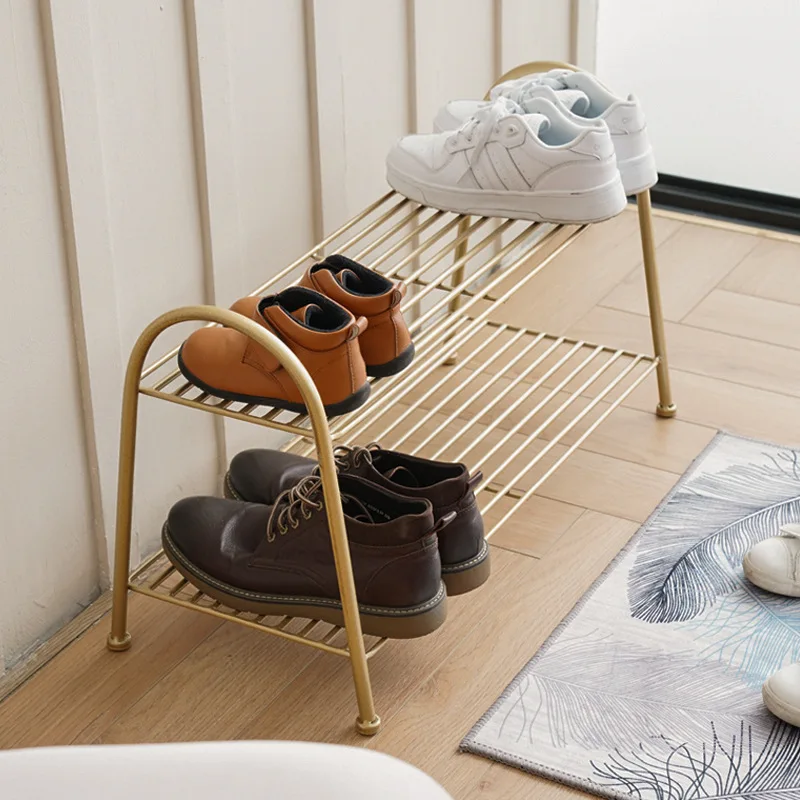Multilayer Metal Modern Shoe Rack Cabinet for Bedroom Gym Hotel & Living Room-Simple Economical Assembly