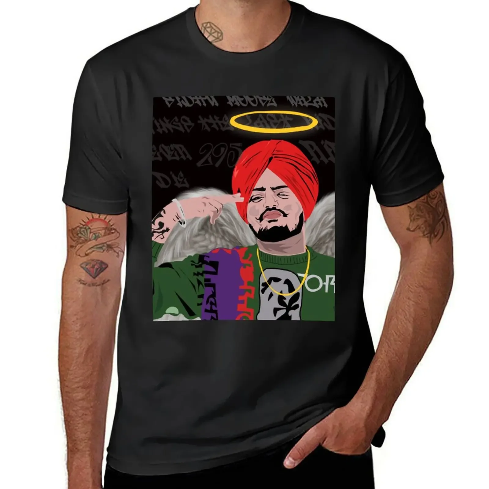 

sidhu moose wala angel T-Shirt luxury clothing labubu blue archive custom t-shirts cotton man t-shirts men t shirt