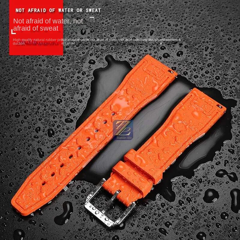 For Union Belize series D009.427 red yellow white panda Montblanc 1858 Northern and Southern Hemisphere fluororubber watch strap