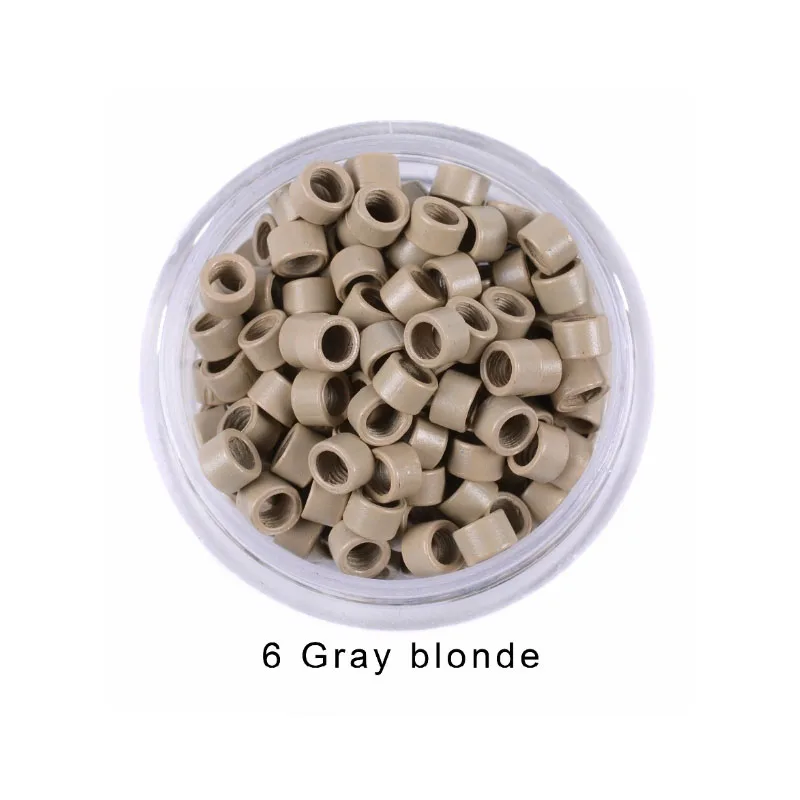 4.5*3.0mm Aluminium Tubes Micro Rings/Links/Beads with screw For Human Hair Extensions/feather tip hair 500pcs/lot