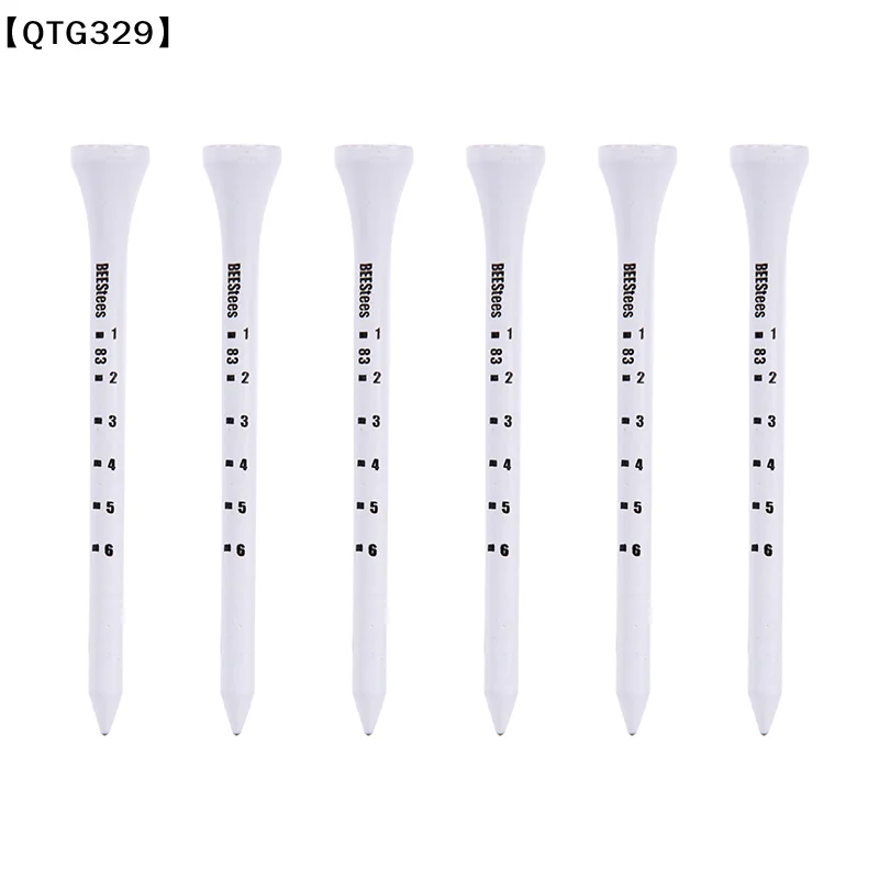 【QTG329】50PCS Professional Golf Tees 83mm White Golf Wood Tee Scale Golf Tees[T]【WQ】