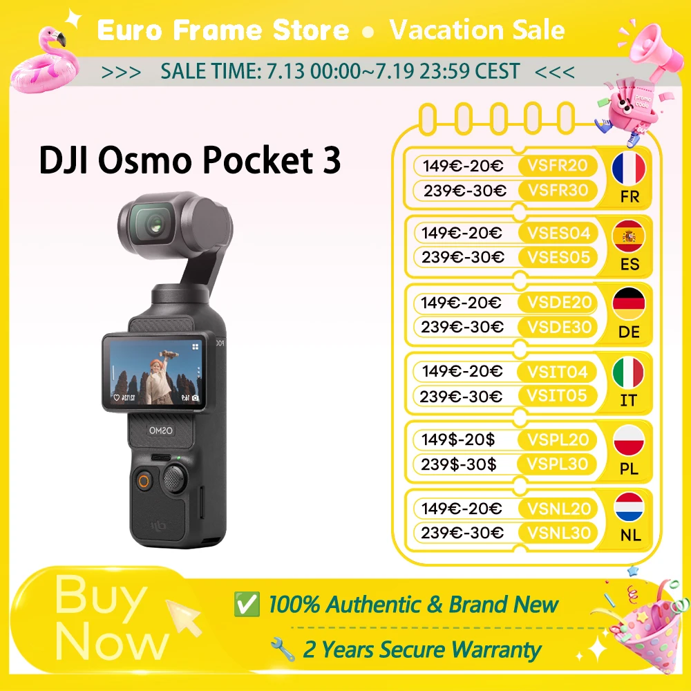 DJI Osmo Pocket 3 Power con sensor de 1 pulgada, 4K/120fps, pantalla táctil giratoria de 2 pulgadas, DJI Osmo Pocket 3 — oferta en AliExpress