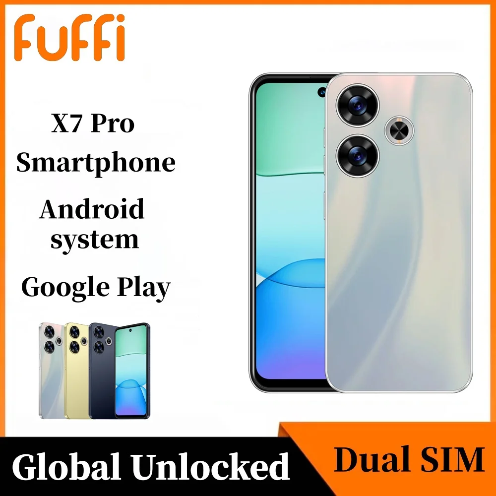 FUFFI Global Vision X7 Pro Smartphone Android 12 4300mAh 4GB RAM 64GB ROM 6.56 Inch 720x1612HD 8MP+13MP 4G Network Mobile Phones
