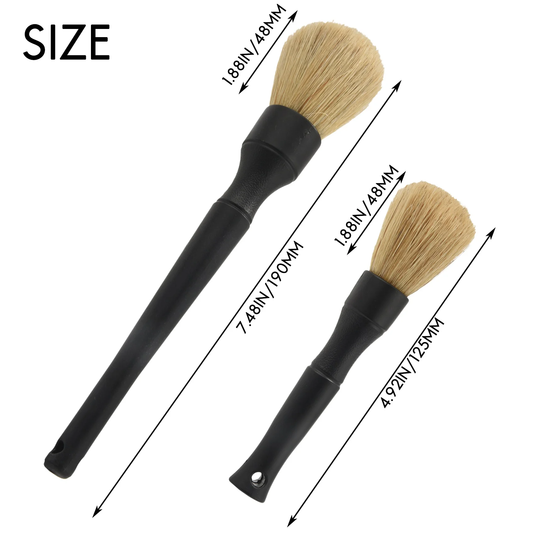 Automóvel Eye Shadow Brush Set, Gap Brush, Escova De Detalhe, Escova De Limpeza, Escova De Beleza, Ferramenta De Limpeza Do Veículo