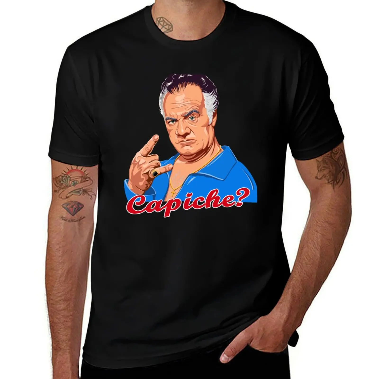 Paulie Gualtieri Capiche design T-Shirt Breathable Workout Short Sleeve Top T-Shirt