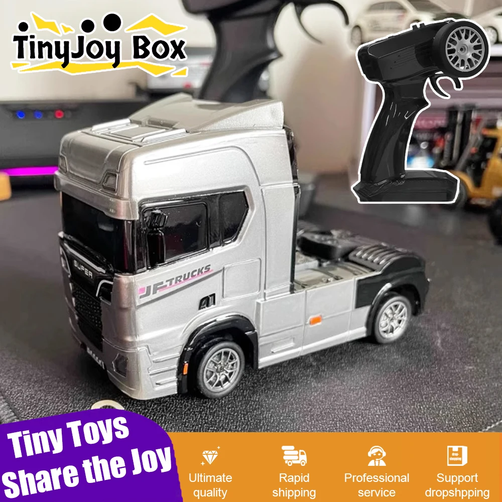 

Автомобильная головка 1/43 RC, тягач из сплава, инженерный прицеп, грузовик со световым гироскопом и звуком, тягач, игрушки, Рождественский подарок