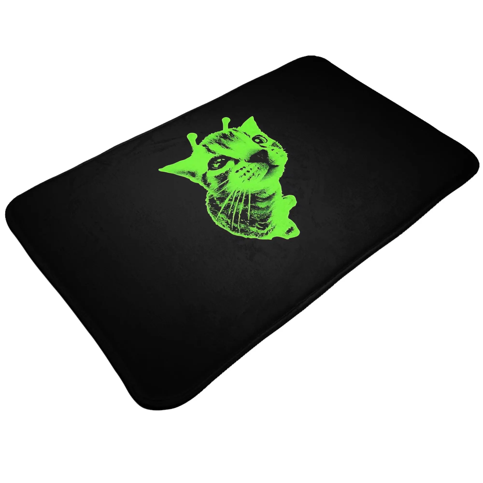 Glorp Funny Green Brainrot Meme  Decorations Bedroom Mat Alien Cat Doormat Kitchen Carpet Entrance Door Rug Home Decor