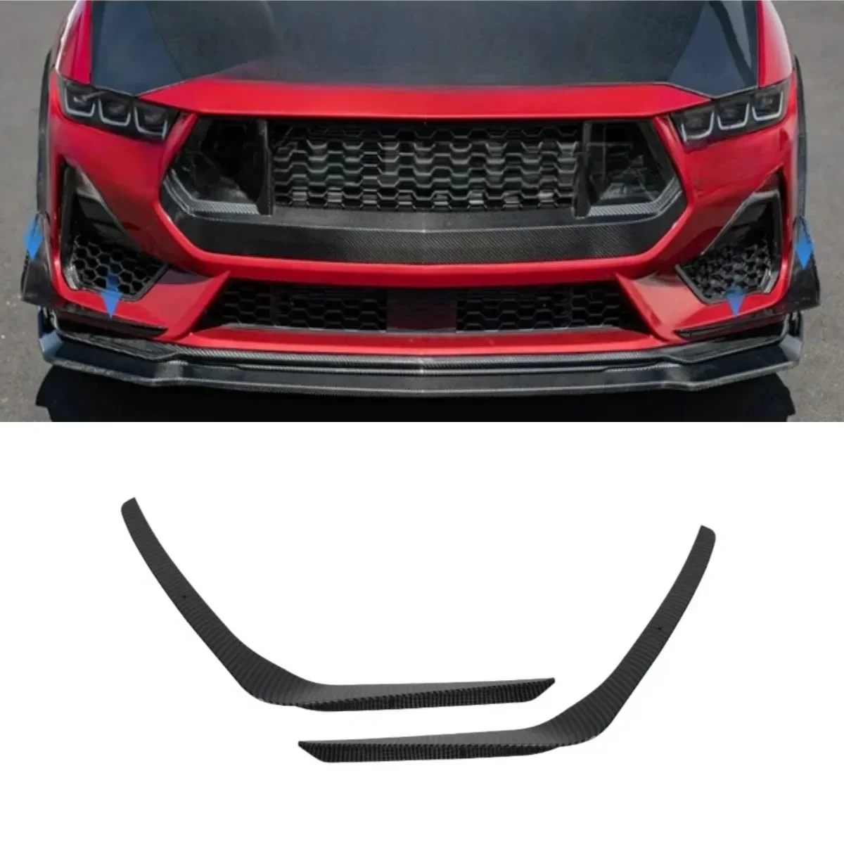 

Car Front Bumper Wind Knife Exterior Decoration Crosswind Knife For Ford Mustang 2024+ Body Kit Car Accessories