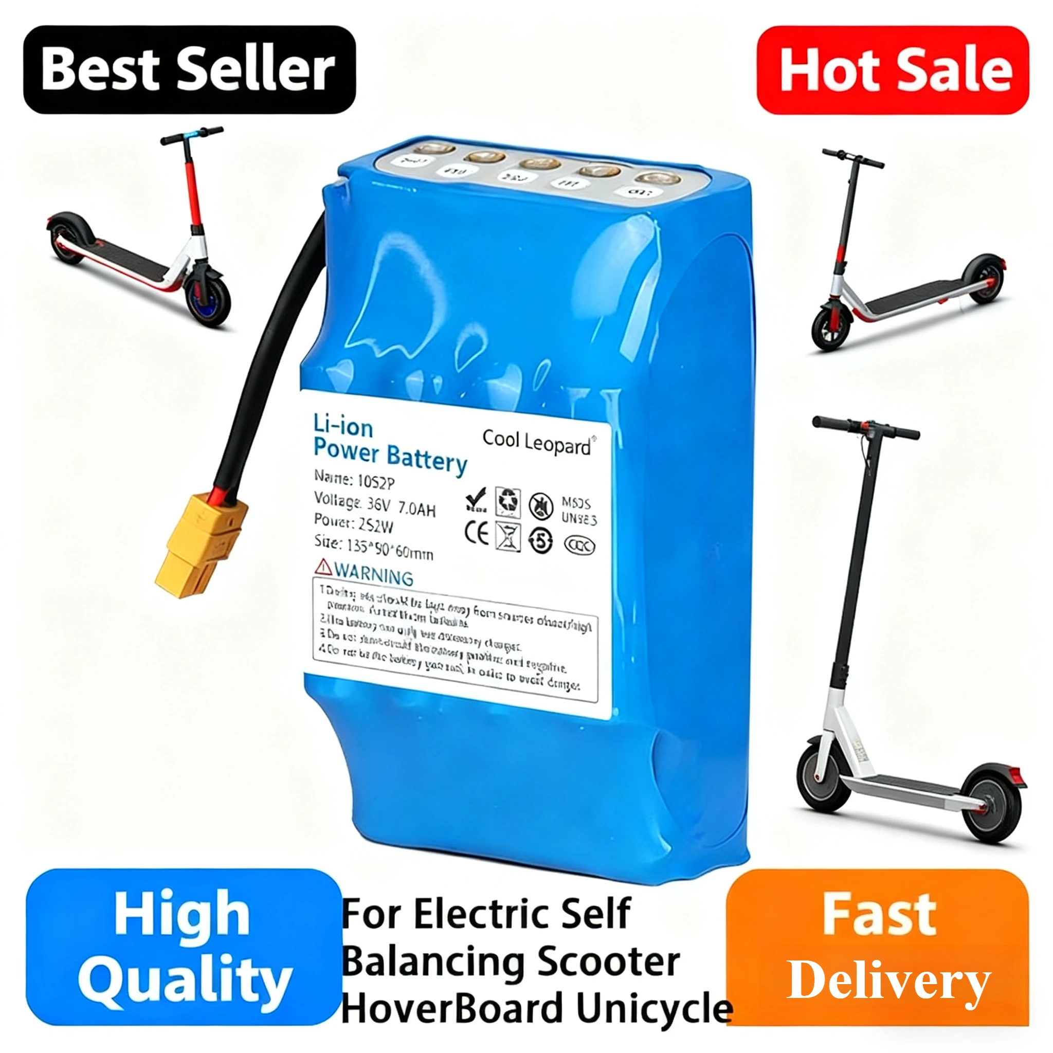 

Original 36V 7000mAh 10S2P Rechargeable Lithium-ion Battery For Electric Self-balancing Scooter,HoverBoard and Unicycle