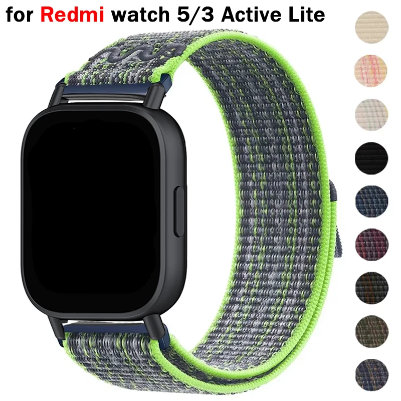 Nylon Loop Strap for Redmi Watch 5 Active/ltie 22mm 20mm Sports Band for Xiaomi Mi Watch 3 Lite/Active