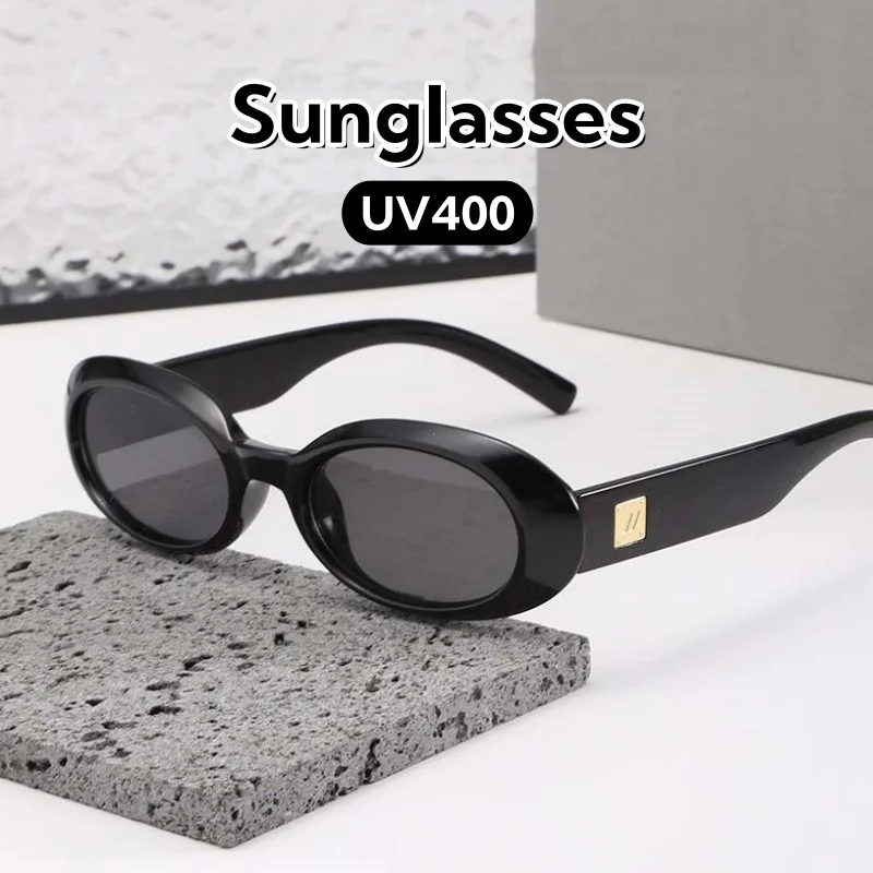 

Retro Oval Sunglasses Fashionable Advanced UV400 Sun Protection Personality Street Photography Travel Beach Shades Glasses
