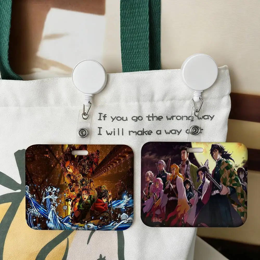 

Anime Demon Slayer ID Card Holders Lanyards Girls Door Card Case Hanging Rope Women Badge Holder Neck Strap Business Card