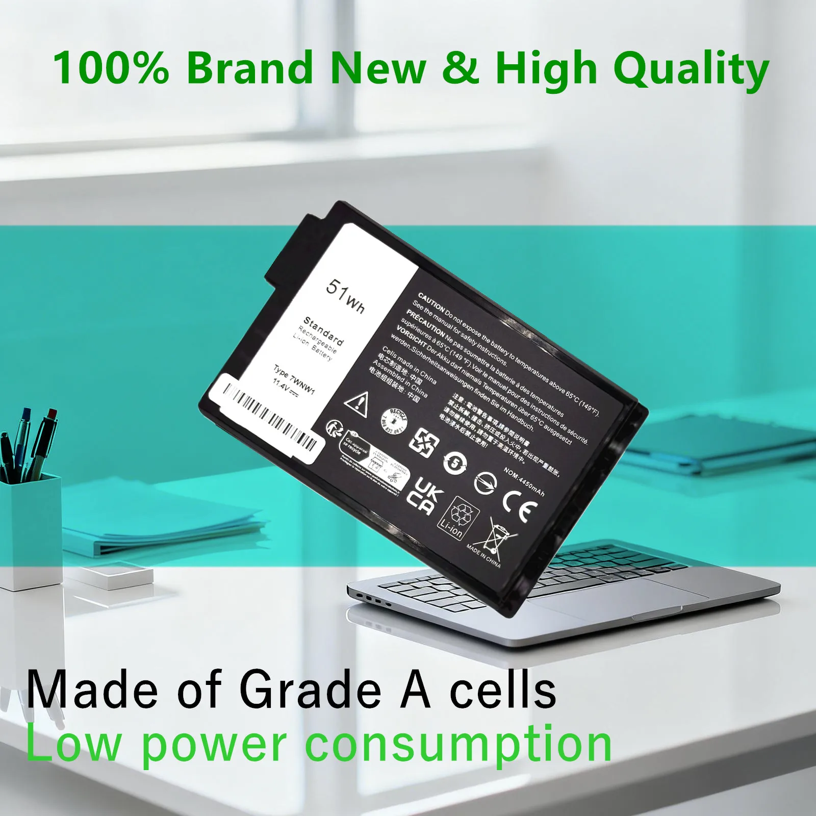 7WNW1 GK3D3 DMF8C Laptop Battery for DELL Latitude 7424 5424 5420 Rugged Extreme Series