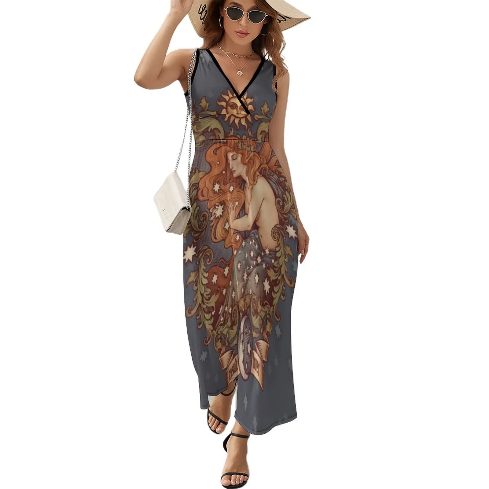 

COSMIC LOVER - Color version Sleeveless Dress Women's summer suit dress for women summer long dresses for women