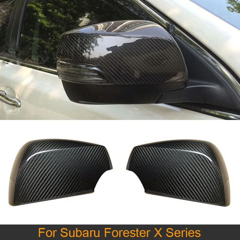 Carbon Fiber Rear View Mirror Covers Caps For Subaru Forester SUV X Series 2012 - 2017 Car Side Mirror Covers Caps Add On