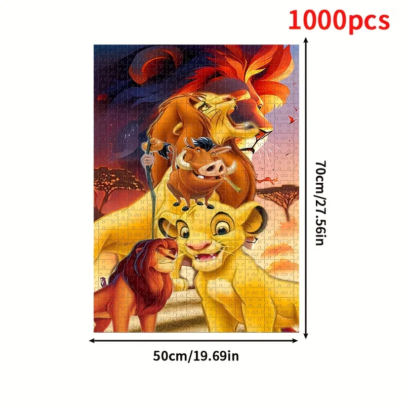 Puzzle del Re Leone Simba e Mufasa - Sfida da 1000 pezzi con Simba Cub Nala - Gioco di puzzle del film ufficiale - Compleanno/Natale/T