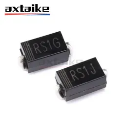 100 шт. RS1D RS1G RS1J RS1M SMA DO-214AC 1A 200V 400V 600V 1000V FR104 FR107 SMD диодные быстросъемные Выпрямители