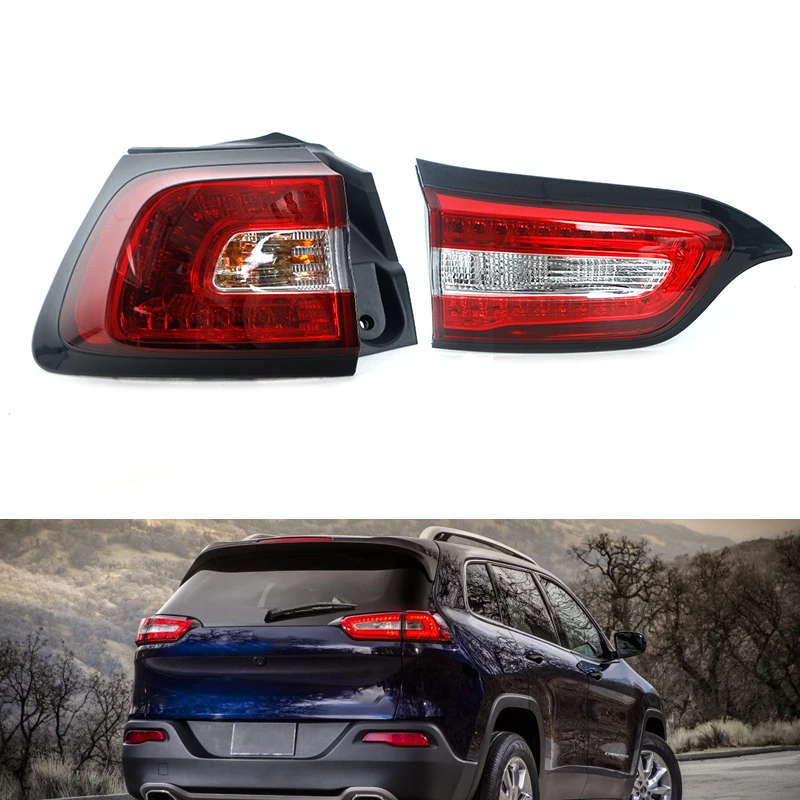 

Для Jeep Cherokee 2014 2015 2016 2017 2018 Автомобильный светодиодный задний фонарь Задний стоп-сигнал Противотуманная фара 68102906AF 68102907AF