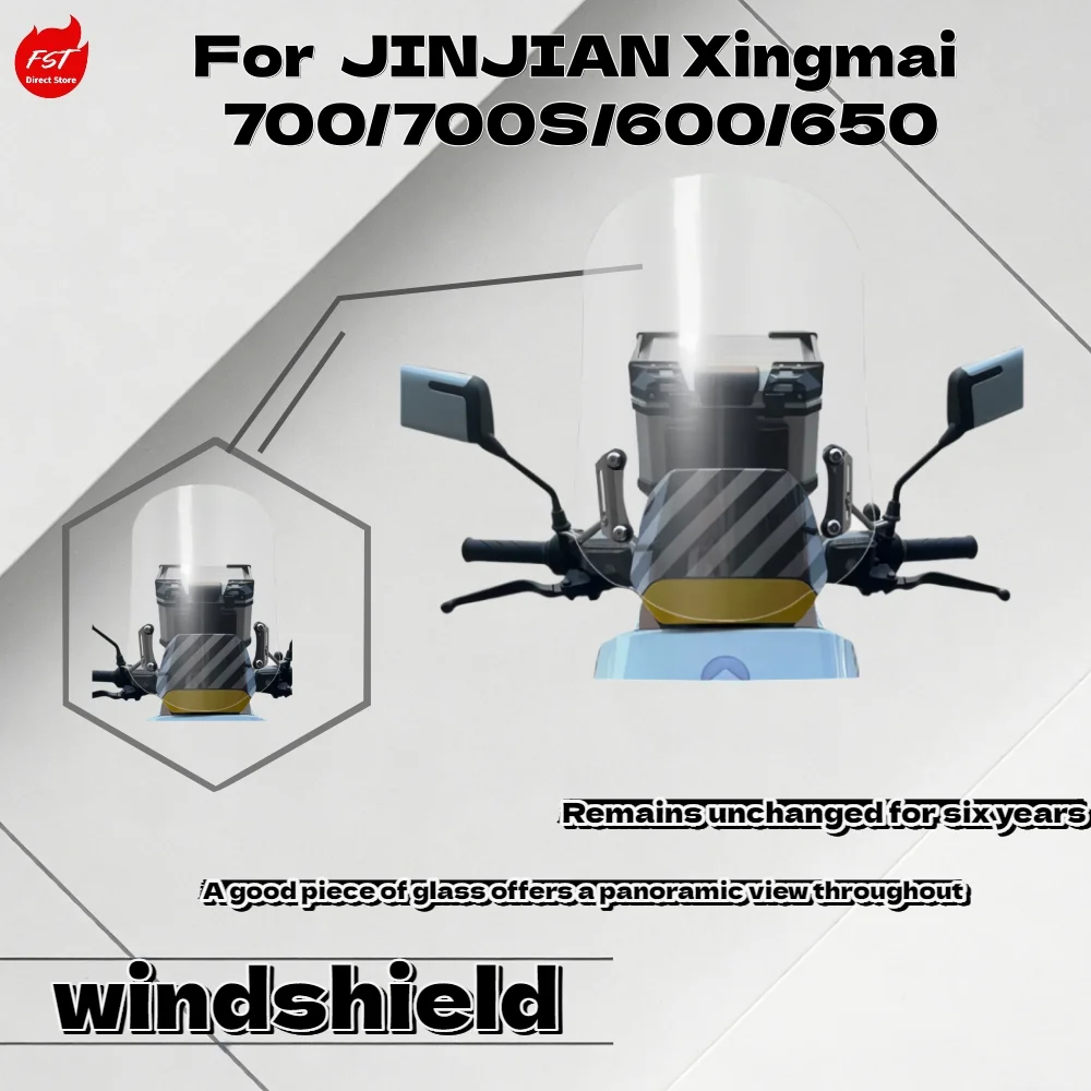 

For Jinjian Xingmai 700 700S 600 650 Modified Clear Windshield Front Wind Deflector