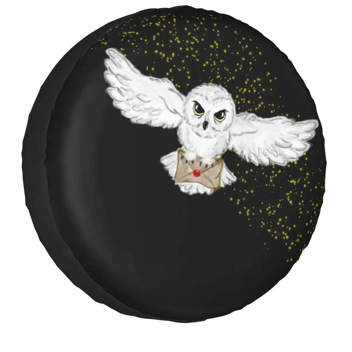 Owl Flight Tote Bag Spare Wheel Cover for Jeep Hummer 4x4 RV Custom Witch Magic Tire Protector 14