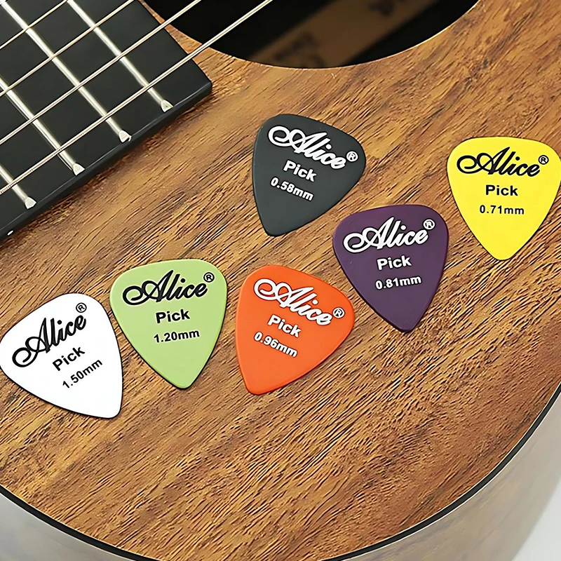 30/50/100PCS Guitar Picks Random Color Mix Thickness Bass Ukulele Plectrums Musical Instrument Practice Performance Supplies ZYF