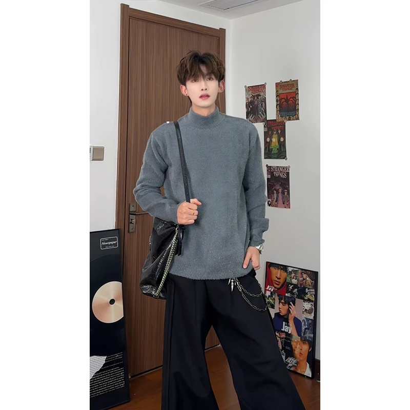 

M-XXXXXL Осенний пуловер для мужчин | Вязаный джемпер большого размера, унисекс, повседневная зимняя теплая одежда с круглым вырезом и длинными рукавами 5XL