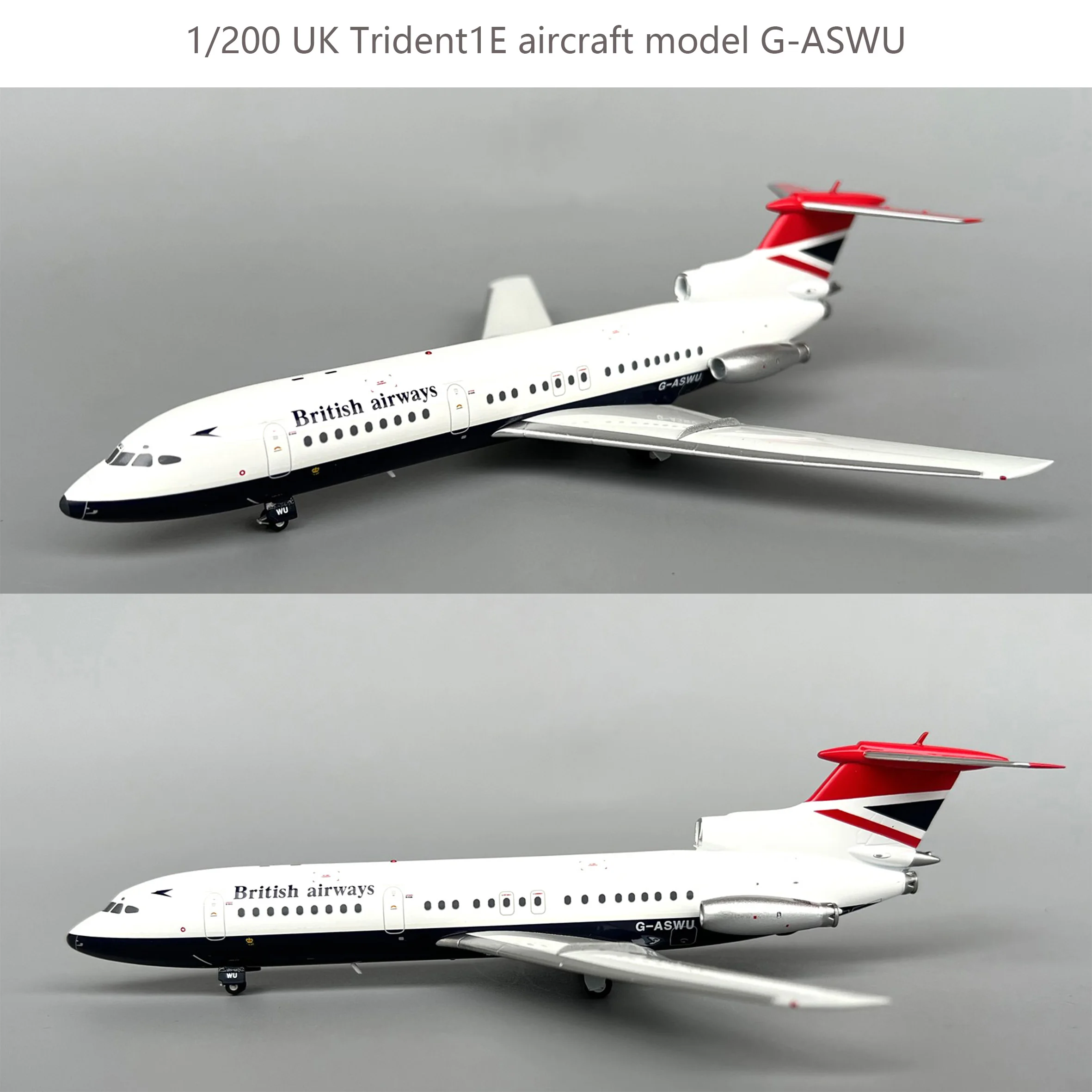 ARD 1/200 UK Trident1E aircraft model G-ASWU  Alloy Collection Model