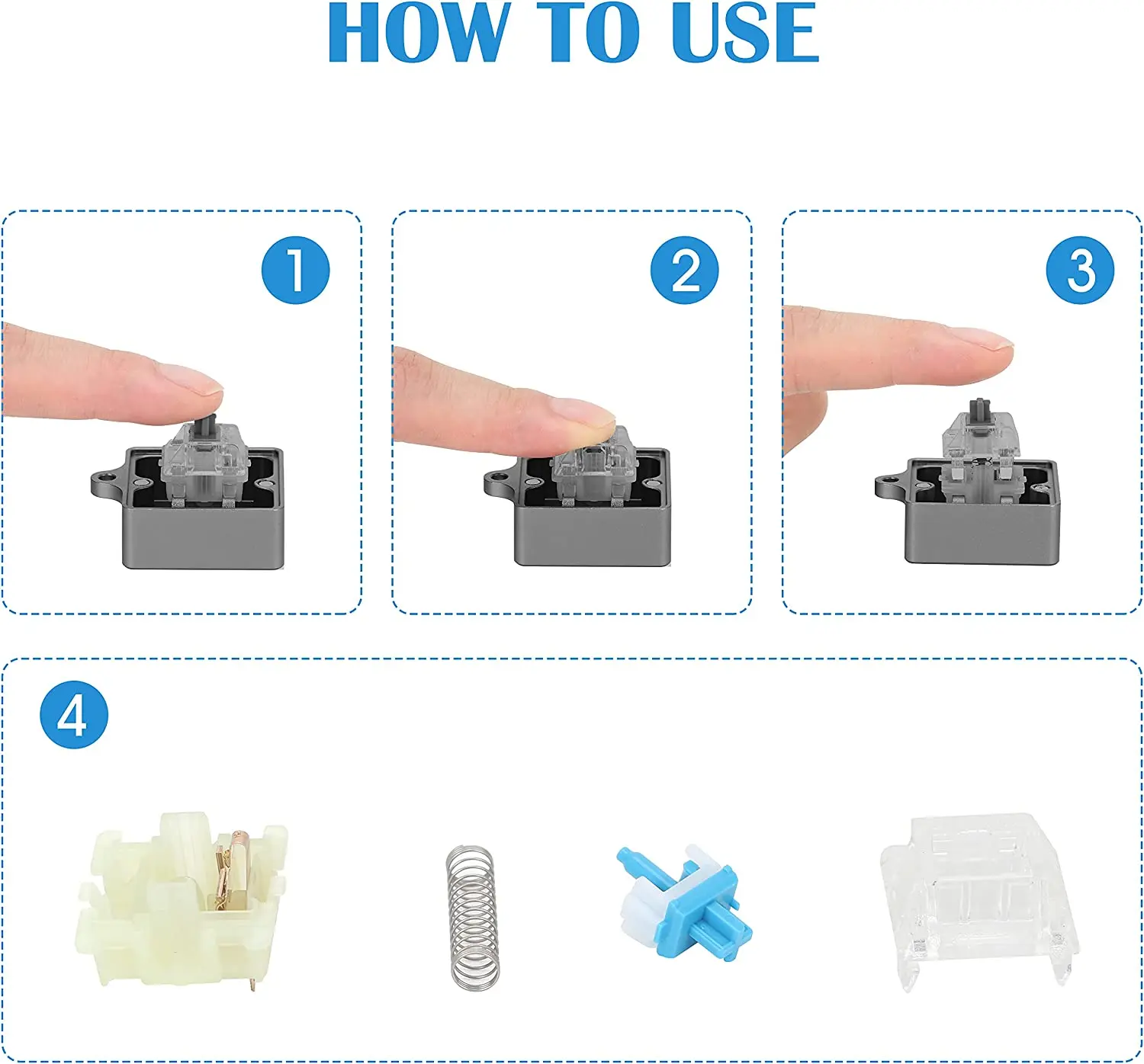 Switch Opener with Metal Magnet Aluminum Keyboard Switch Opener for Cherry MX Gateron Kailh Box Outemu Mechanical Switches